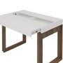 Mesa Escrivaninha Squadra Gaveta Nogal/Branco - Artany