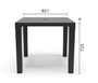 MESA MULTI001 PRETA 80cm x 80cm x 72,5