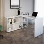 Mesa Nero Com 8 Nichos Auxiliares 140cm Branca