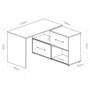Mesa Home Office 120cm Branca com Armário Mingle Artany