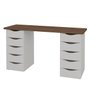 Mesa para Computador Due Web Nogal com Branco