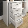 Mesa para Escritório 1 Porta 4 Gavetas Logan Artany Branco