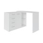 Mesa para Escritório 1 Porta 4 Gavetas Logan Artany Branco