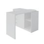 Mesa para Escritório 1 Porta 4 Gavetas Logan Artany Branco