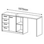 Mesa para Escritório 1 Porta 4 Gavetas Logan Artany Branco