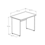 Mesa para Escritório Retangular Cinza 90cm Express