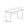 Mesa para Escritório Retangular Preta 135cm Express
