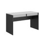 Mesa Retangular Com Duas Gavetas Web Office Cinza com Preto