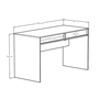 Mesa Retangular Com Duas Gavetas Web Office Cinza com Preto