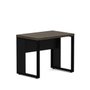Mesa Retangular com Pé Metal 90cm Ameixa com Preto