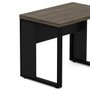 Mesa Retangular com Pé Metal 90cm Ameixa com Preto
