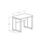 Mesa Retangular com Pé Metal 90cm Ameixa com Preto