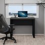 Mesa Retangular com Pé Metal 90cm Ameixa com Preto