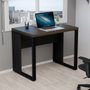 Mesa Retangular com Pé Metal 90cm Ameixa com Preto