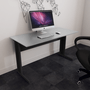 Mesa Retangular com Pé Metálico 135cm New City Cinza com Preto