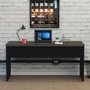 Mesa Retangular com Pé Painel 150cm Ameixa com Preto