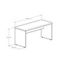 Mesa Retangular com Pé Painel 150cm Ameixa com Preto