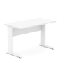 Mesa Retangular Pé Metal 120cm Branca Lexus