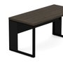 Mesa Retangular Pé Metal 150cm Ameixa com Preto