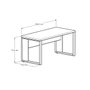Mesa Retangular Pé Metal 150cm Ameixa com Preto