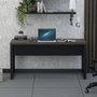 Mesa Retangular Pé Metal 150cm Ameixa com Preto