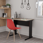 Mesa Retangular Pé Metálico 90cm New City Calvi/Preto