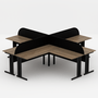Painel Divisor Linha New City 135cm - Calvi/Preto