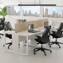 Plataforma Dupla Pé Metal Quadro Express Branca 120cm