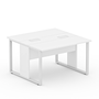 Plataforma Dupla Pé Metal Quadro Express Branca 120cm