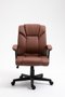 Poltrona Presidente Estofada Marrom Escuro W-69