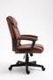 Poltrona Presidente Estofada Marrom Escuro W-69