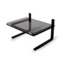 Suporte de Monitor com regulagem de altura Preto/Vidro Fumê